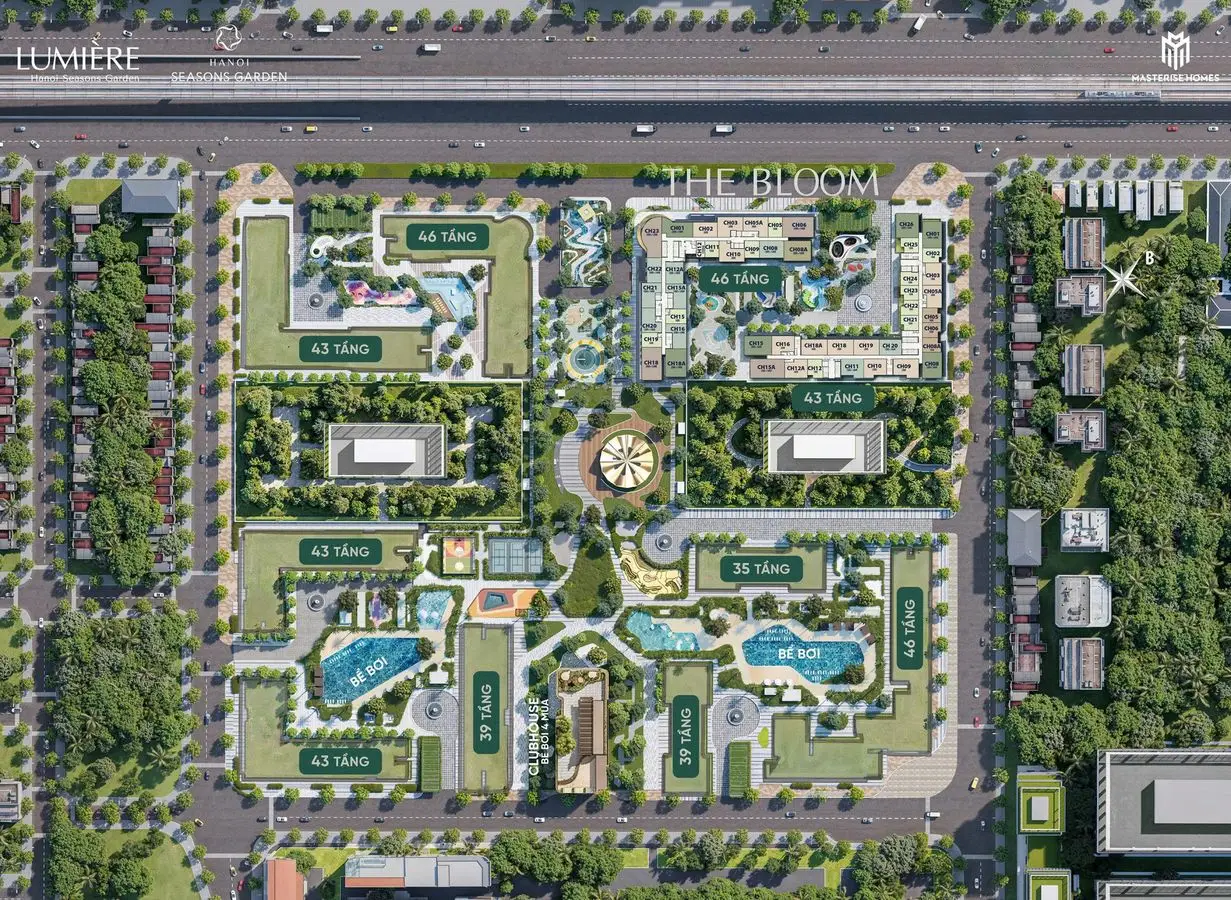 Mặt bằng tổng thể LUMIÈRE Hanoi Seasons Garden